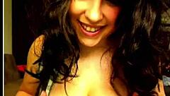 beautiful girl explores her body on webcam
