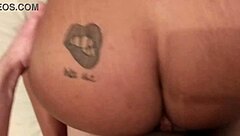 Huge ebony bbw latina with big ass bent over getting doggystyle pounding and deepthroat!