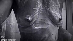 Ginger's Soapy Wet Nipples And Tits Closeup