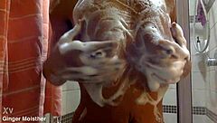 Ginger's Soapy Wet Nipples And Tits Closeup