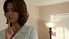 Can I Be Of Service Sir With Cute Young Brunette Secretary For Boss