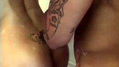 Ebony Takes Big Black Cock In Her Asshole, Gets Creampie, Moans Loud