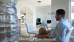 금발 베이비시터가 작은 티트로 큰 자지 워크아웃 하며 페이셜 하드코어 블로우잡