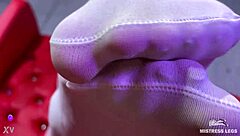 Goddess Teases Big Booty In White Stockings