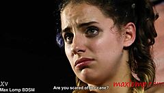 poor brunette teen slave struggles in her first bdsm session