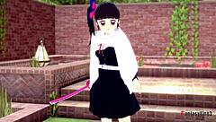 Kanao Tsuyuri se folla en demo de Kimetsu no Yaiba con tetas grandes