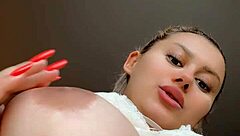 Blonde With Big Natural Tits In Closeup