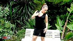 Horny teen Kiihara Strong rips clothes in hot striptease