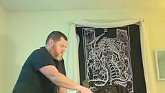 amateur ebony enjoys holiday creampie and deepthroat blowjob in homemade doggystyle