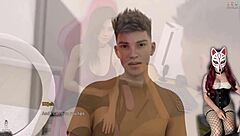 Steps of debauchery 34 features a gamer girl with big tits in stockings.