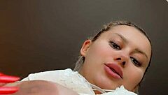 Blonde With Big Natural Tits In Closeup