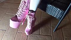 laura rocks high heels and pantyhose in teen compilation