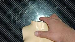 i do a russian handjob with dolly's small tits on desk