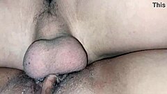 Watch her big natural tits bounce as she rides his cock passionately