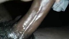 Huge ass lover covers big black cock in cum after intense orgasm cumshot