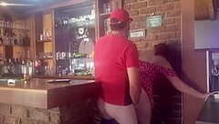 brunette milf gets fucked from behind 😏