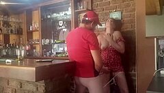 brunette milf gets fucked from behind 😏