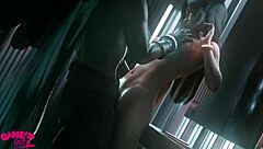 super hot threesome with fita cloud and aerith breeding