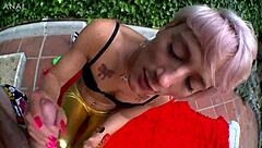 high heels highlight nicky wayne's outdoor scene