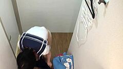 Ayaka Takigawa changes high-leg clothes in voyeur image