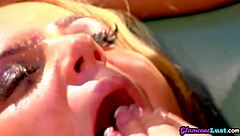 glamour lesbian licks clit and rims girlfriend subtly