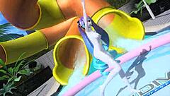 Hatsune Miku casually dances naked with big tits