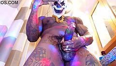 Hallelujah Johnson worships huge black monster cock with dirty talk and masturbation, feeling humiliated and slutty.