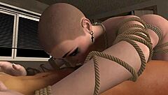 Bald Slave Sucks Cuck