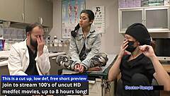 Dr. Tampa conducts entrance physical on Jasmine Rose