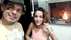 Sexo no chuveiro com a carioca, incluindo creampie e pequenos seios de 18 anos