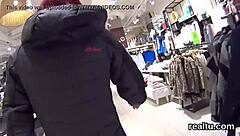 Czech cutie teased in shop and pov nailed