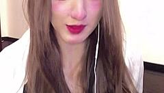 she streams while masturbating, her busty ladyboy body on full display