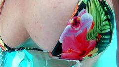 Husband Films Wife Outdoor With Two