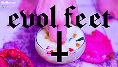 Bia roman gets her sexy feet all messy with licking, toes, gagging, and squirting