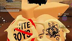 Whore Rides Monster Black Cock Rough And Wet