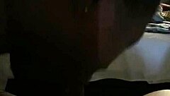 Black sub eagerly swallowing daddy's cum after blowjob.