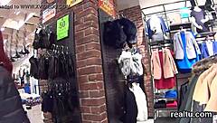 Czech cutie teased in shop and pov nailed
