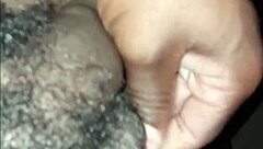 Detailed massage focuses on balls and dick with expert hands