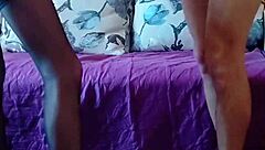 Wife in lingerie begs for anal with her husband