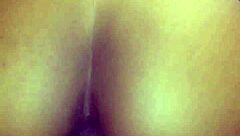 Teen receives huge creampie after riding black cock.