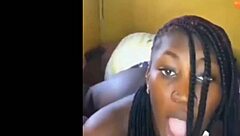 Fat ebony shaking shaved pussy and big ass