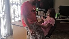 I’m just playin’ with his cock in my dress, oops!