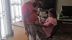 I’m just playin’ with his cock in my dress, oops!