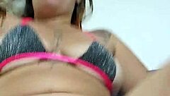 uh, like this young chick's flashin' and masturbatin' solo for her lover on video...