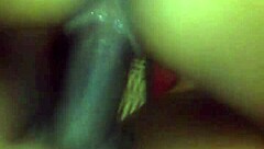 Teen receives huge creampie after riding black cock.