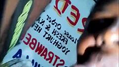 african teen 18+ slobbers on dick with phat lips