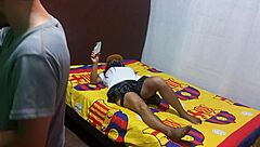 I found my mother-in-law masturbating! She begged me to help finish the homemade porn video!