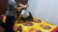 I found my mother-in-law masturbating! She begged me to help finish the homemade porn video!