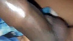 Neighbor gives intense deepthroat blowjob during movie night.