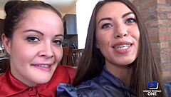 Tiffany and Dolly have lesbian session in bathtub